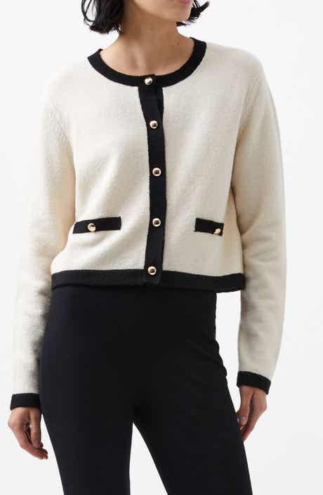 French Connection Vhari Contrast Trim Cardigan