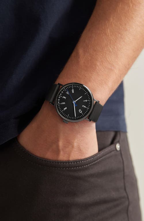 TED BAKER TED BAKER GENTS LEATHER STRAP WATCH, 41MM