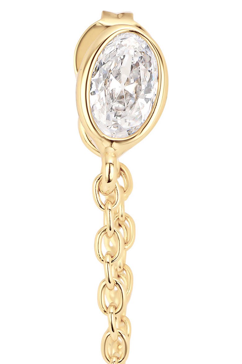 Modern Muse Oval CZ Drop Earrings, Alternate, color, GOLD