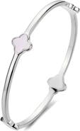 Adornia Clover Station Bangle Bracelet