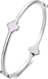 Adornia Clover Station Bangle Bracelet