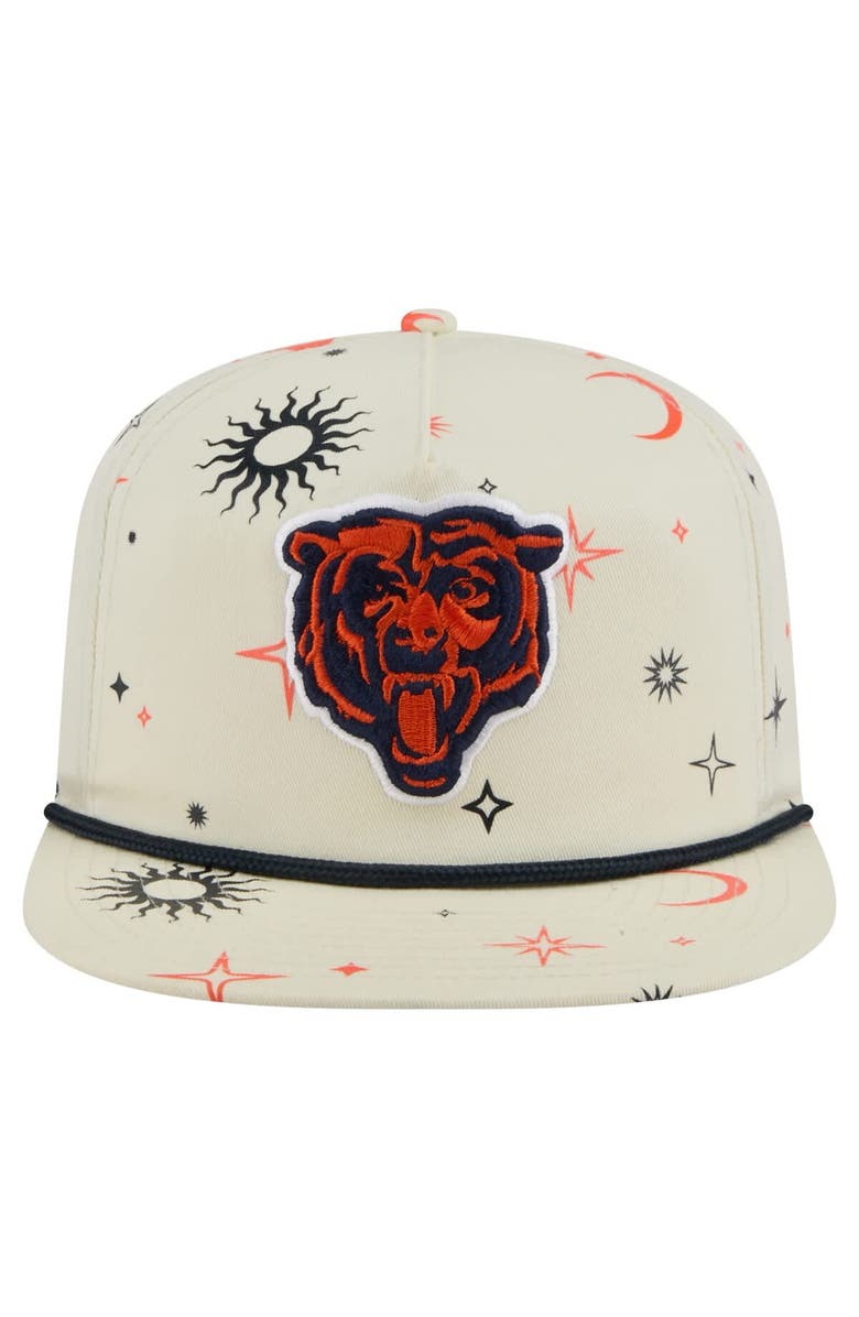 New Era Men's New Era Cream Chicago Bears Celestial Golfer Adjustable Hat, Alternate, color, 