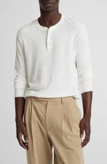 Jacquard Long Sleeve Henley