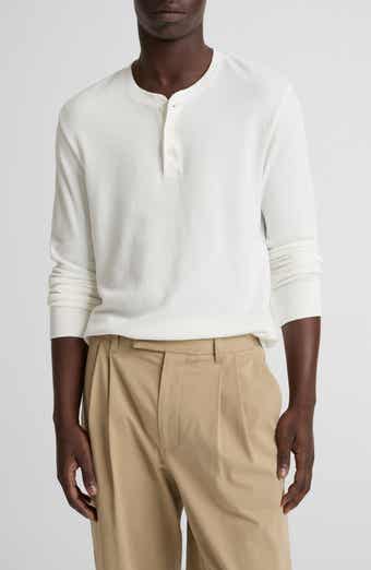 Jacquard Long Sleeve Henley