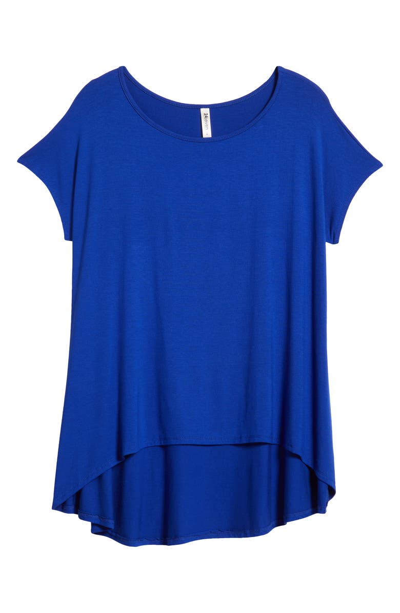 24seven Comfort Apparel High-Low Jersey T-Shirt, Alternate, color, 