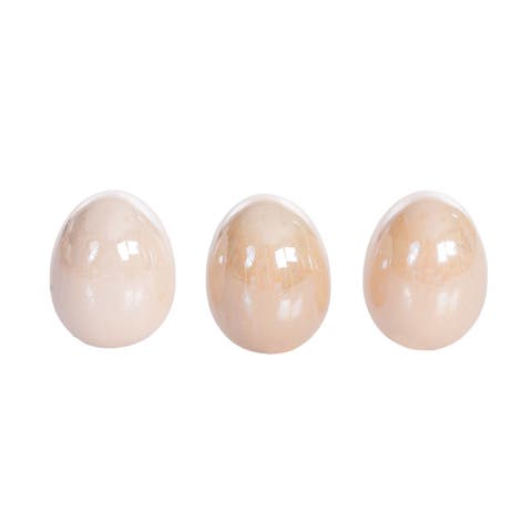 Natural Easter Egg Trio Stone Figurines Assortment of 3