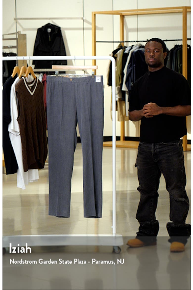 Havana Herringbone Authentic Silk Blend Straight Leg Pants video