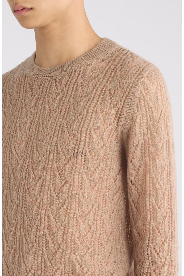 Moxie Open Stitch Sweater, Alternate, color, OLIVE