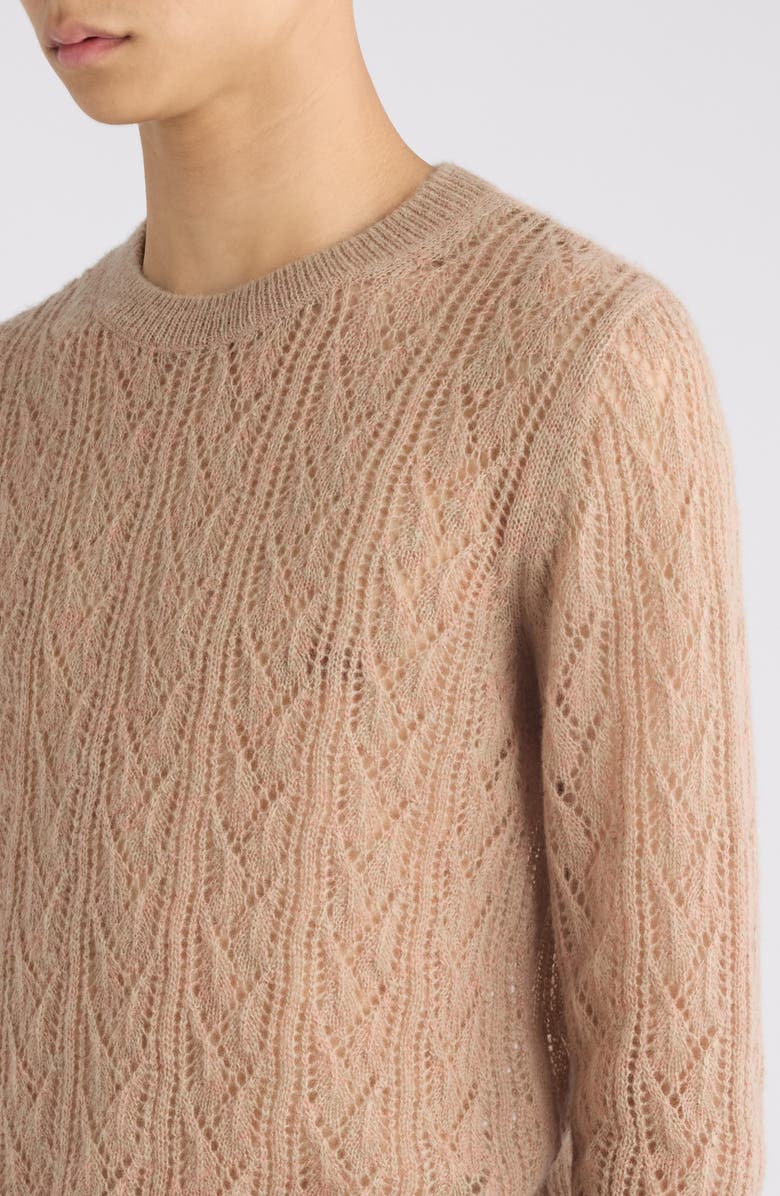 Dries Van Noten Moxie Open Stitch Sweater, Alternate, color, Olive