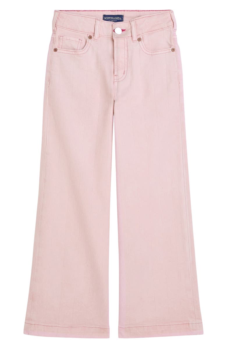 Scotch & Soda Kids' The Wave Wide Leg Jeans, Main, color, Lilac Snow