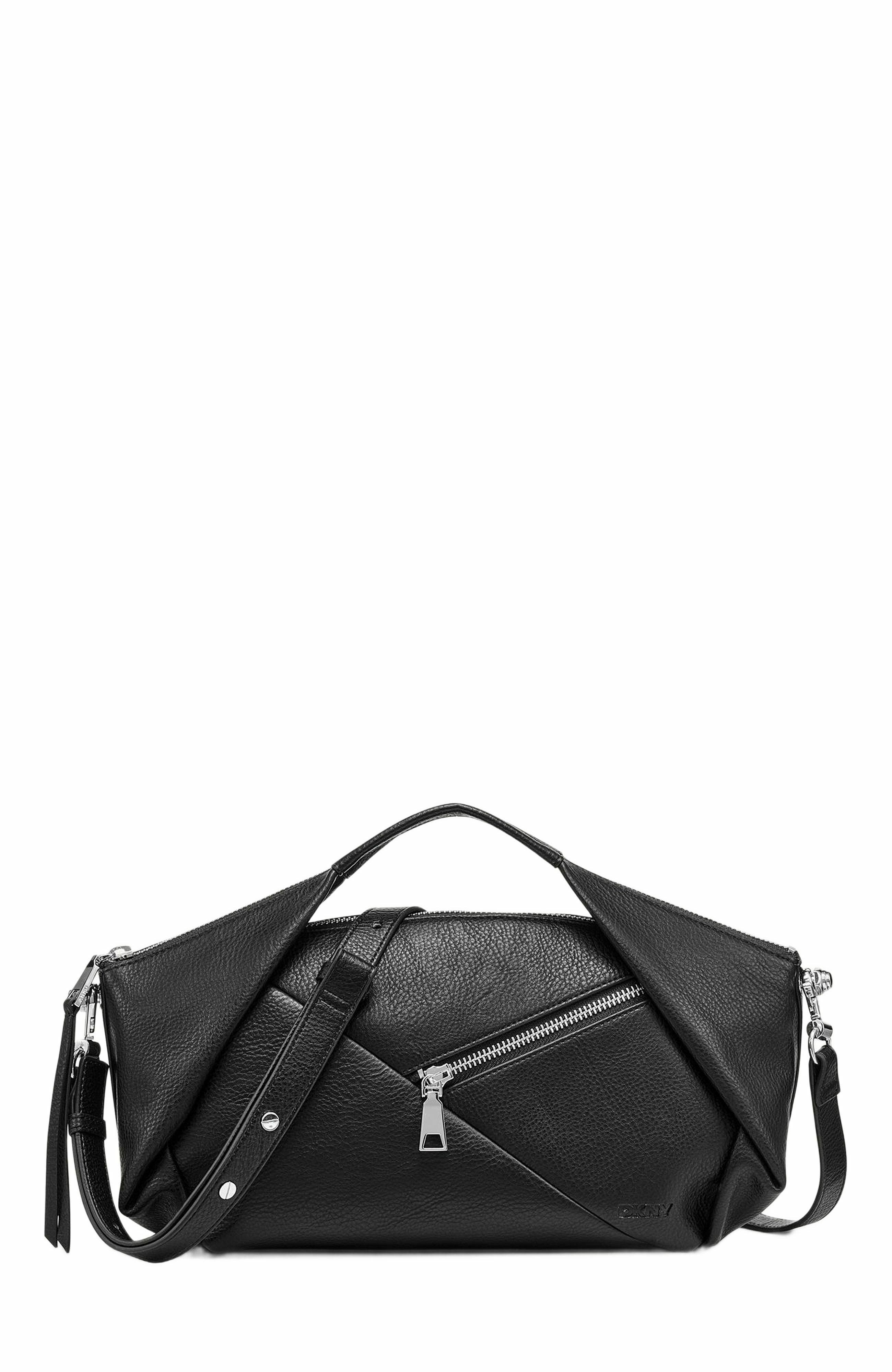 DKNY Monroe Crossbody Bag, Main, color, Black/Silver