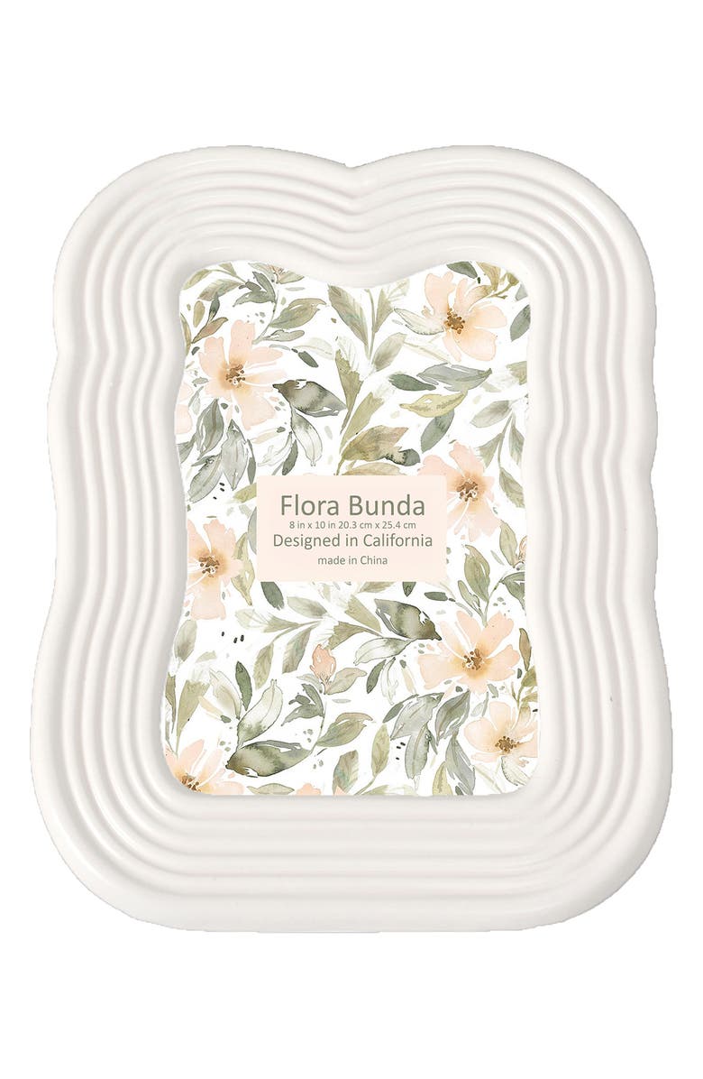 FLORA BUNDA Curves Ceramic Picture Frame, Main, color, White