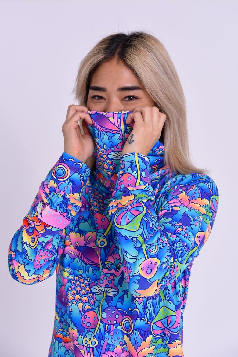 High Neck Baselayer Top - How High?? Women's, Alternate, color, multi-colour