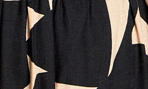 City Chic Lexi Print Faux Wrap Maxi Dress In Black