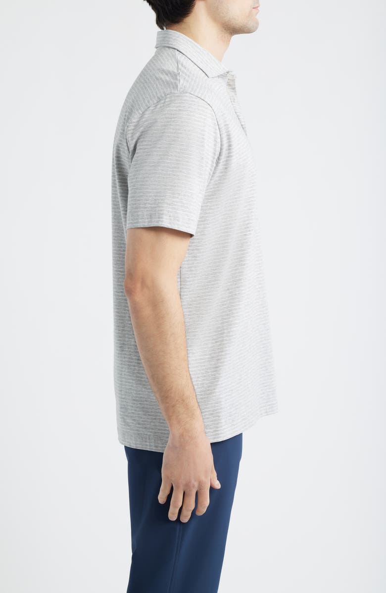 Peter Millar Crown Flex Pima Cotton Blend Polo, Alternate, color, Grey Heather