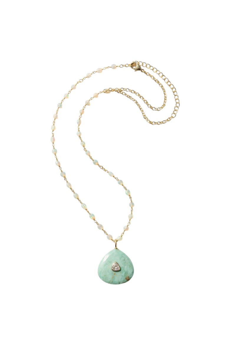 Amulet Turquoise Necklace, Main, color, Turquoise/Aqua