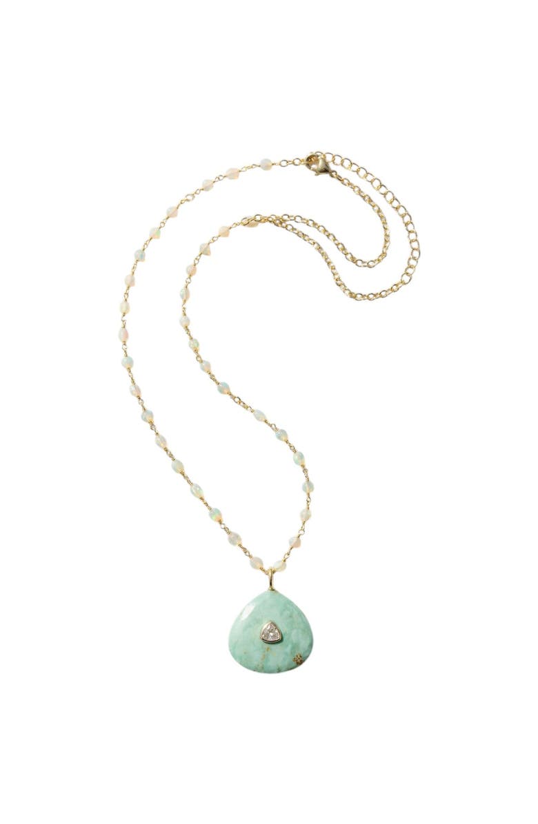 NATIVE GEM Amulet Turquoise Necklace, Main, color, Turquoise/Aqua