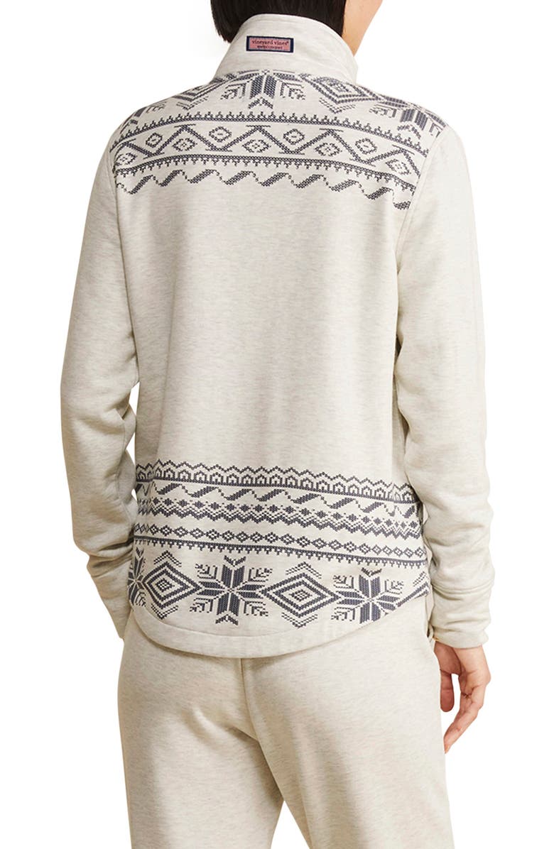 vineyard vines Dreamcloth Relaxed Fair Isle Half Zip Sweatshirt, Alternate, color, 