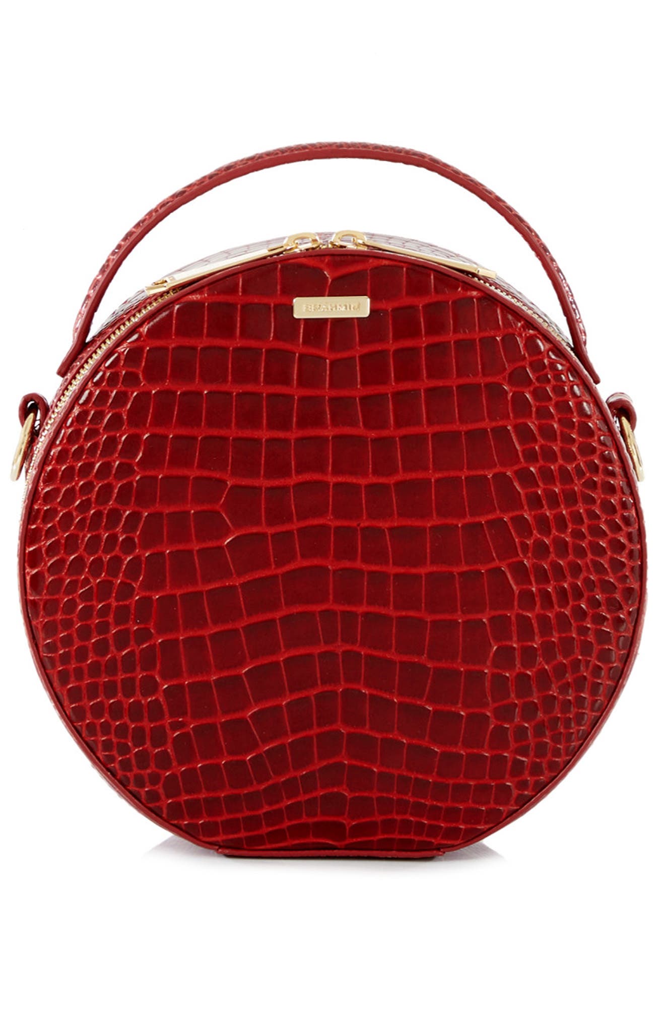 Brahmin Lane Croc Embossed Leather Crossbody Bag, Alternate, color, 