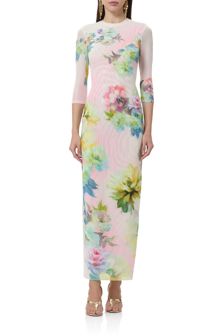 Kira Floral Print Body-Con Dress, Main, color, GROWING ROSES