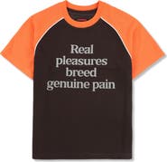 PLEASURES Breed Raglan Cotton Waffle Graphic T-Shirt