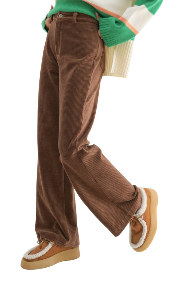 WISHLIST Corduroy Wide Leg Pants, Alternate, color, Hazelnut