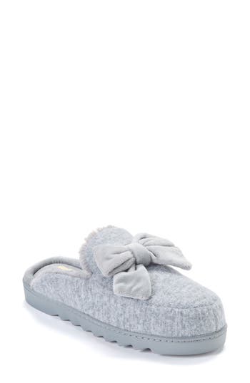 Dearfoams Harlee Knit Scuff Slipper In Light Heather Grey