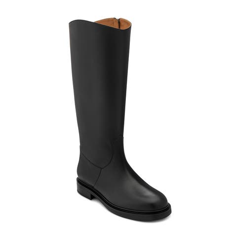 Bergen Riding Boot in Smooth Calf Leather (Wide Calf)