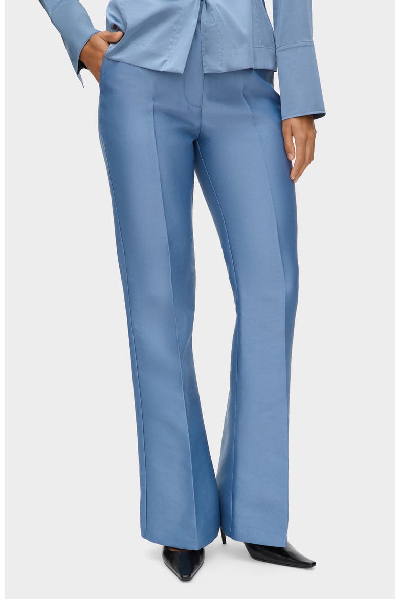 Figaro Satin Pants, Main, color, STEEL BLUE
