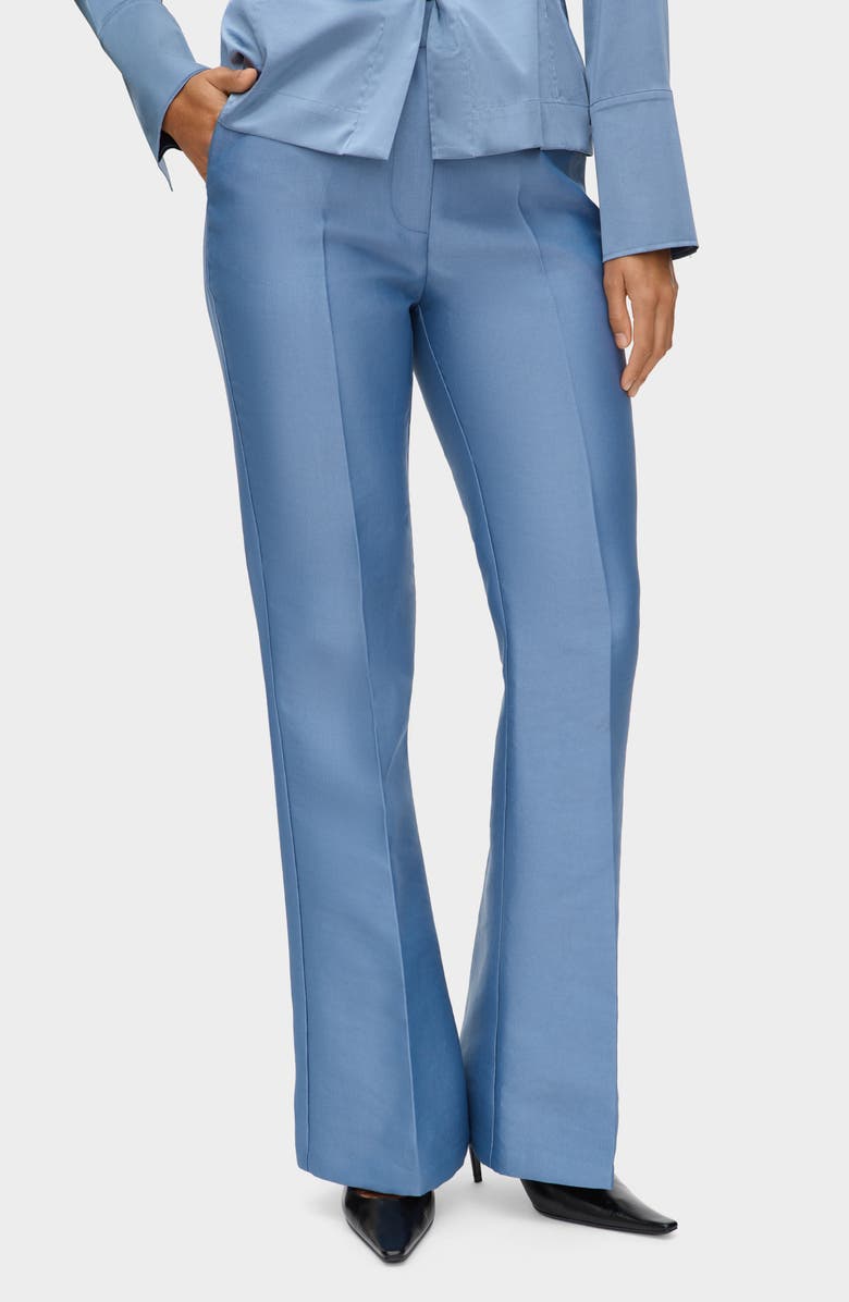 ALIGNE Figaro Satin Pants, Main, color, Steel Blue
