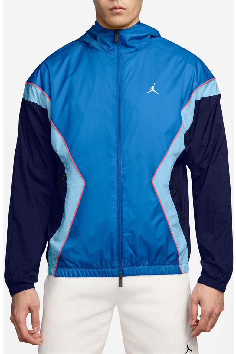 Essentials Draft Hooded Jacket, Main, color, LIGHT PHOTO BLUE/ BLUE VOID