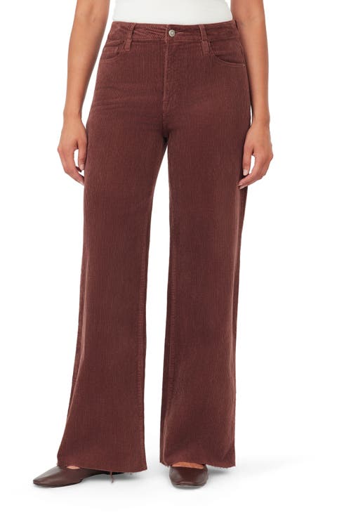 High Rise Wide Leg Corduroy Pants