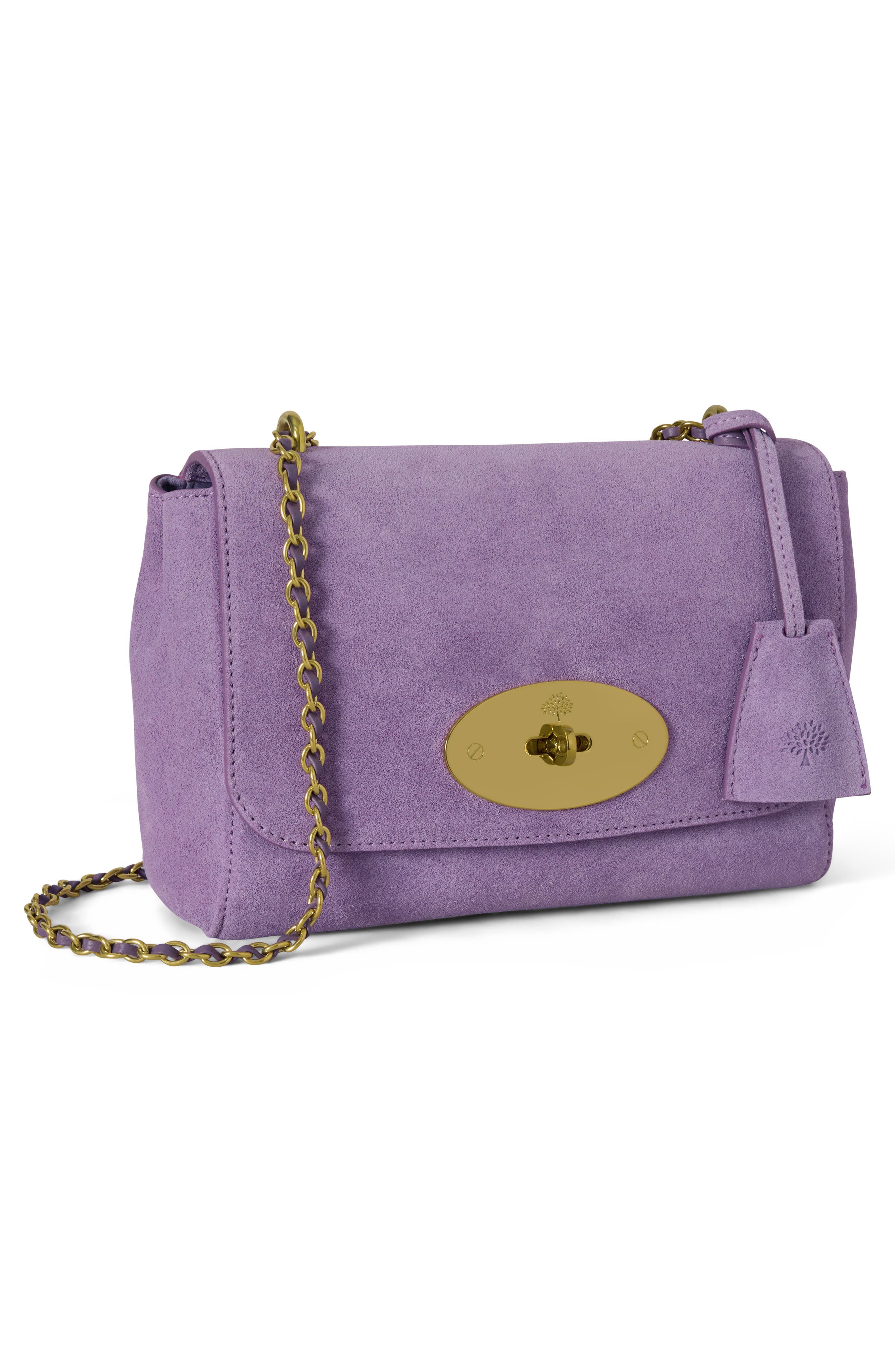 Lily Suede Crossbody Bag, Alternate, color, HAZY LILAC
