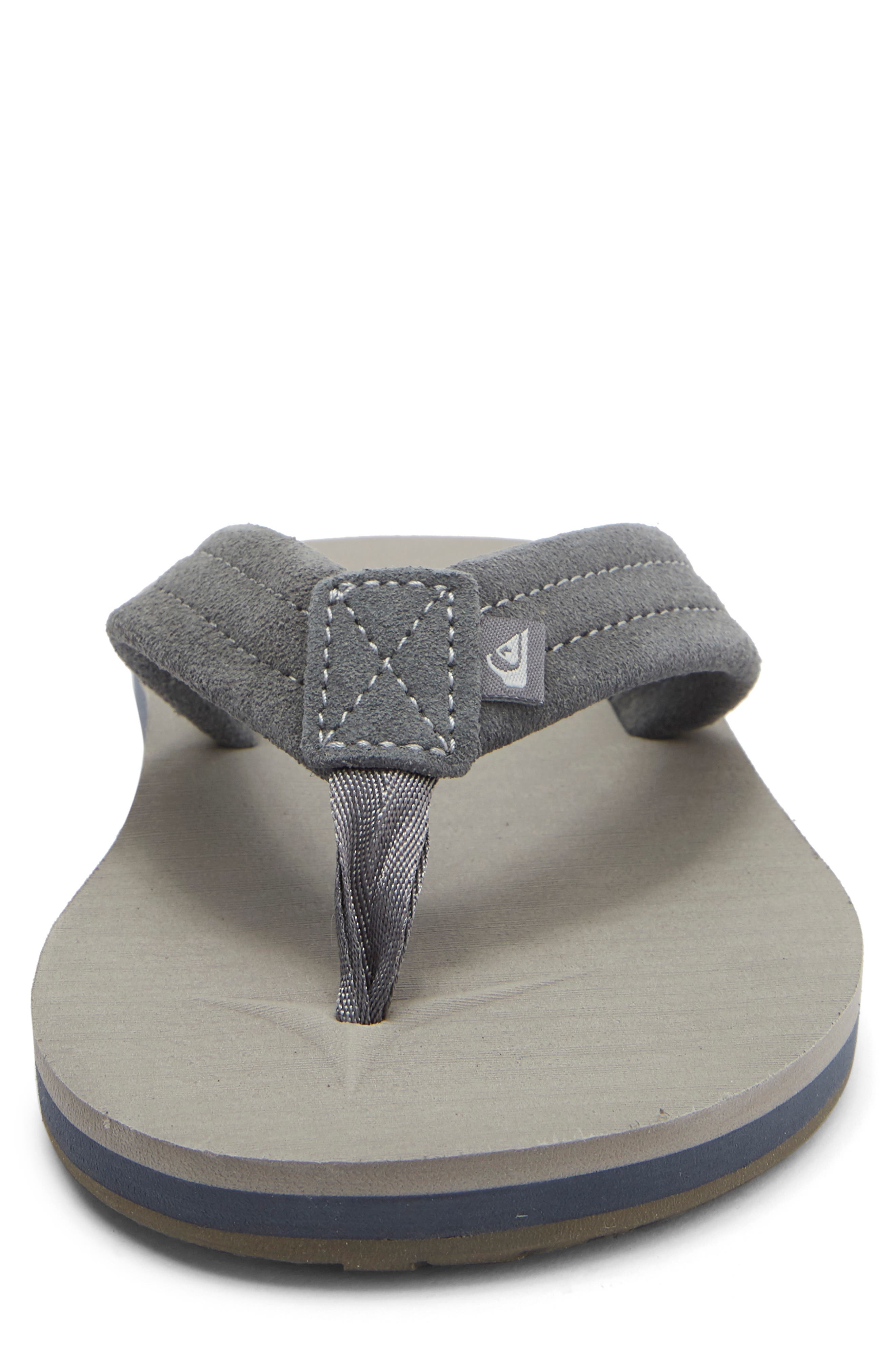 Quiksilver Carver Core Suede Sandal, Alternate, color, Grey/ Grey