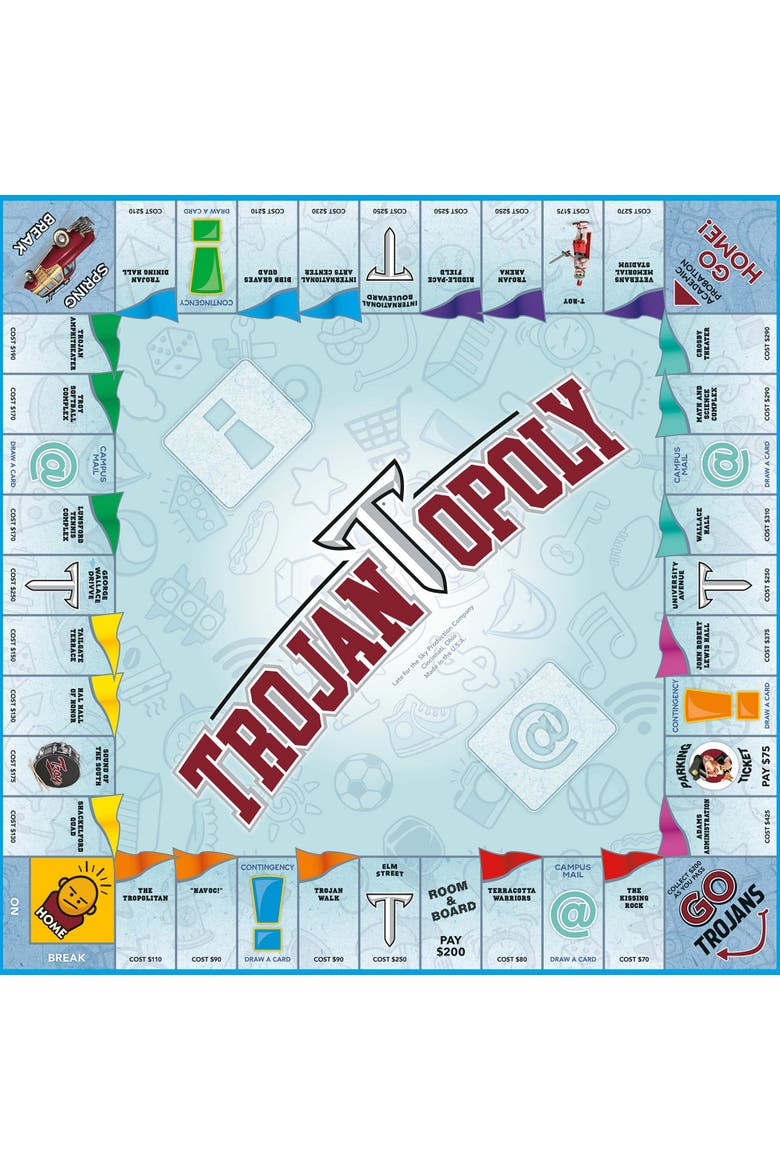 Troy University Trojanopoly Monopoly Board Game, Alternate, color, Multicolored