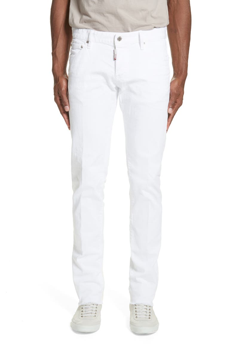 Slim Fit Jeans, Main, color, WHITE