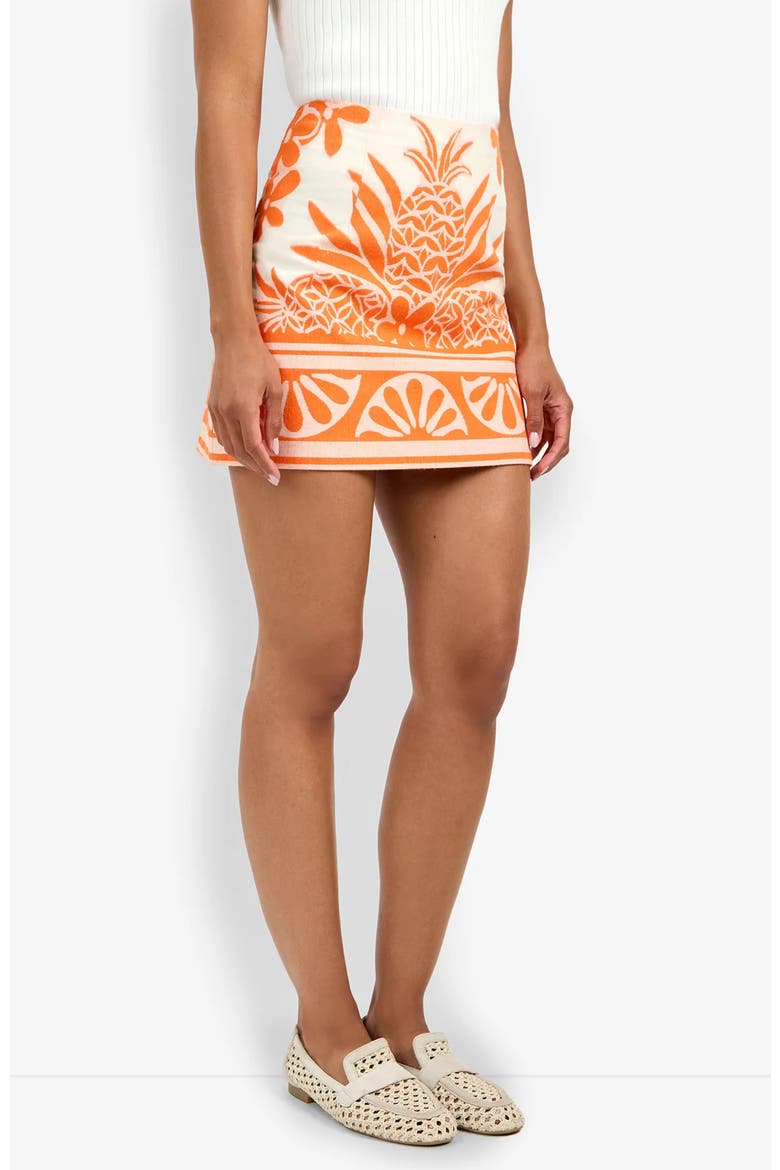 High Rise Rico Tropical Print Skirt, Alternate, color, Orange Oasis