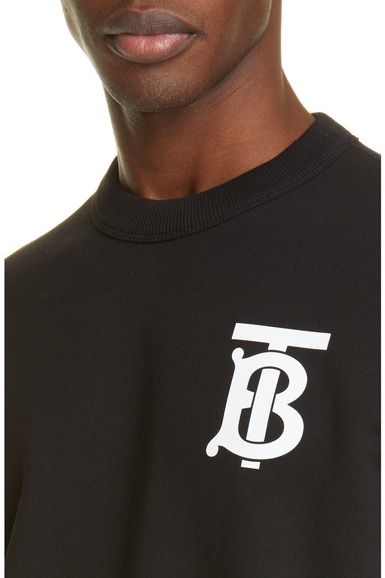 Dryden TB Monogram Sweatshirt, Alternate, color, BLACK
