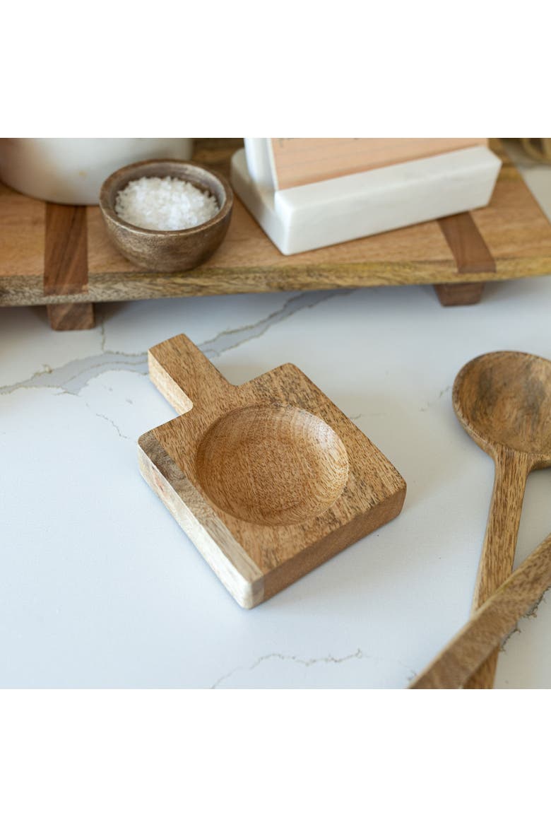 Mango Wood Utensil Rest, Alternate, color, Brown