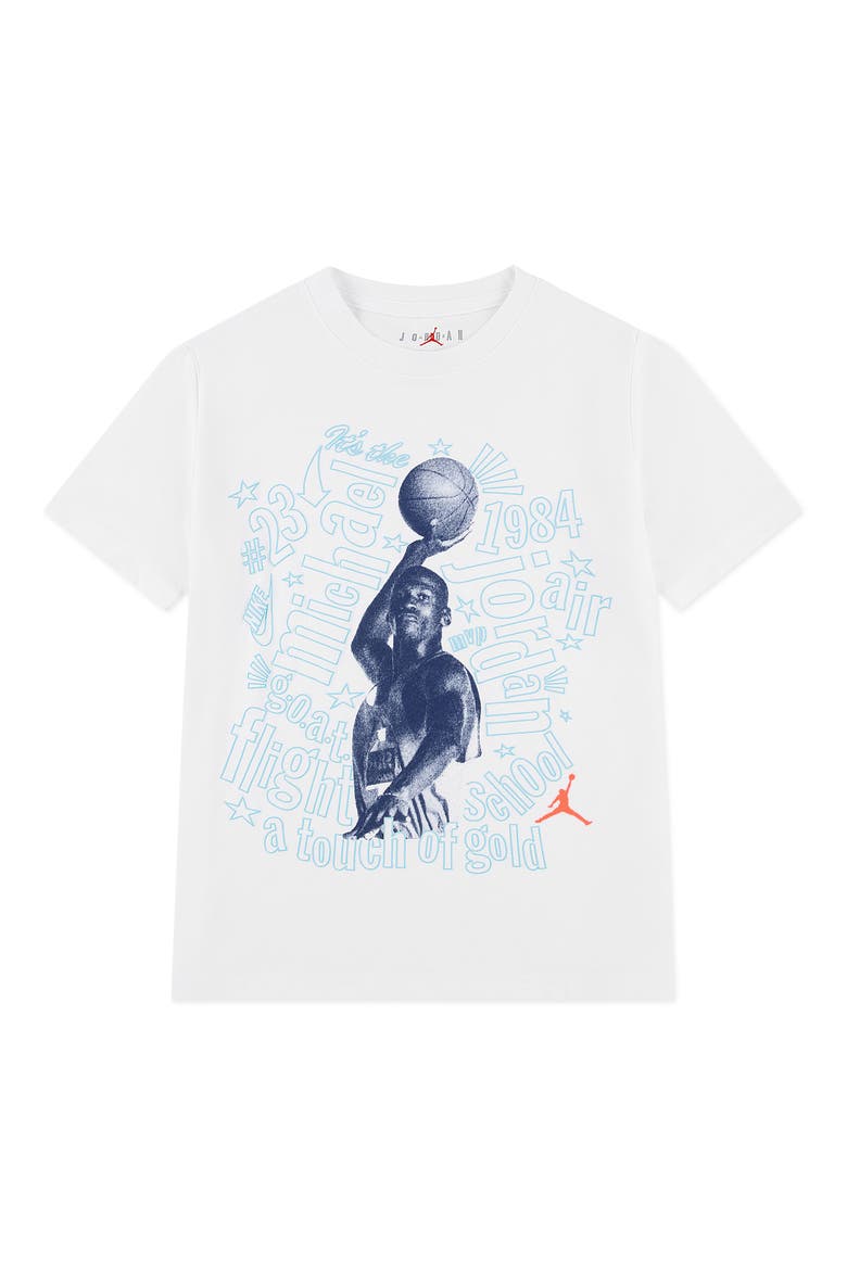 Kids' MJ Flight Scrabble T-Shirt, Main, color, WHITE