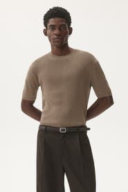 H&M Slim Fit Rib-knit T-shirt