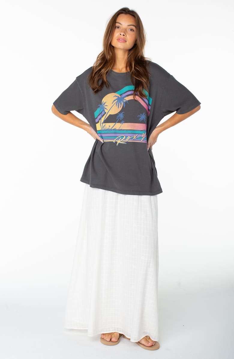 Roxy Heatwave Oversize Cotton Graphic T-Shirt, Alternate, color, Phantom