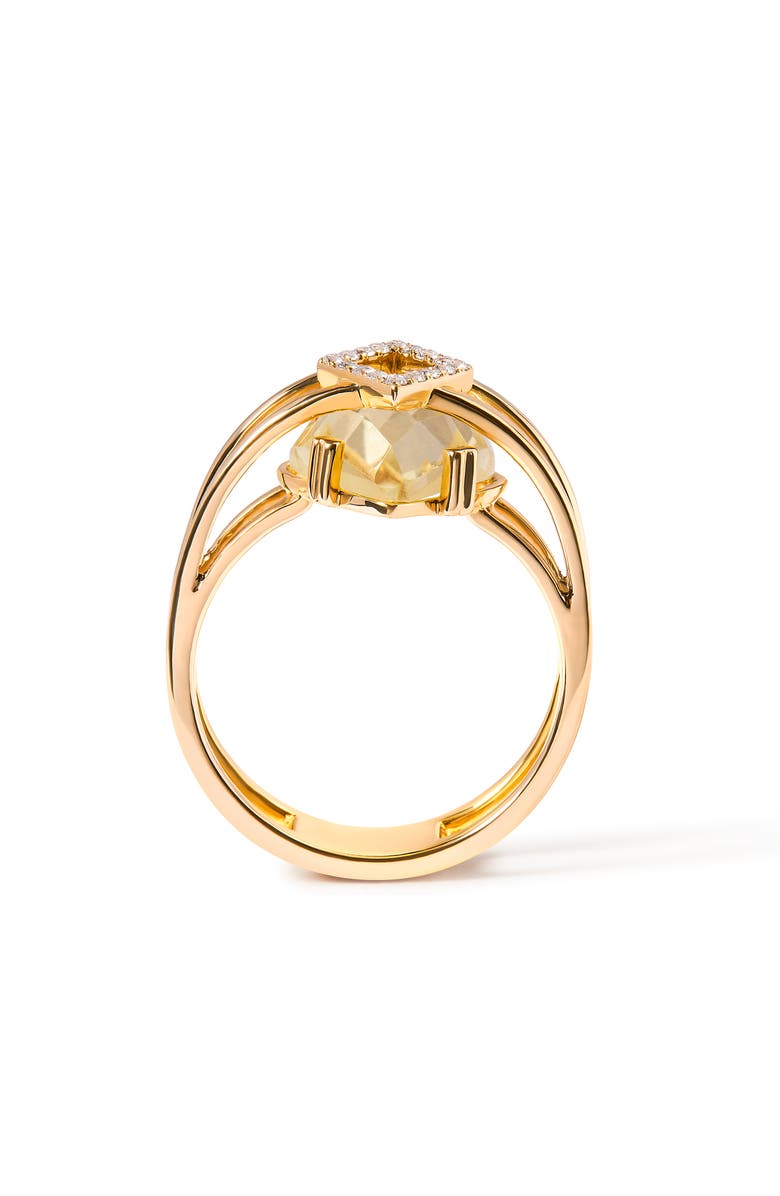 Haus of Brilliance 14K Gold Topaz & Diamond Accent Statement Cocktail Ring -, Alternate, color, Yellow