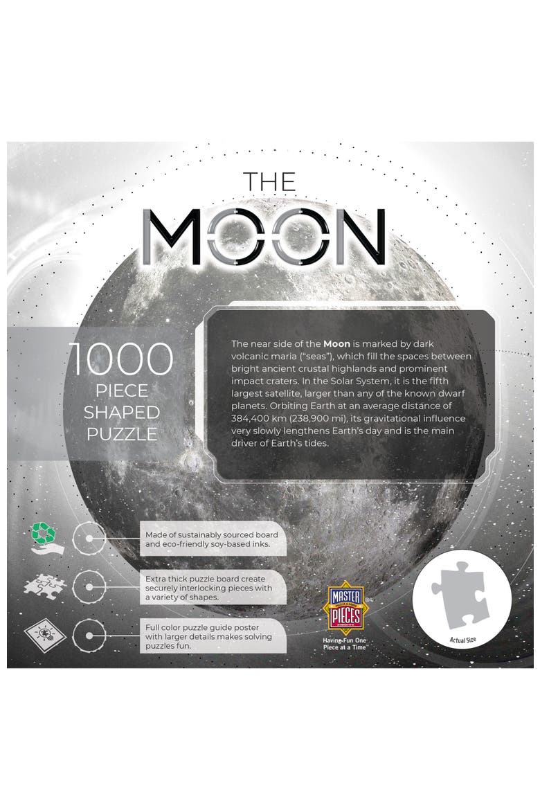 The Moon 1000 Piece Round Jigsaw Puzzle, Alternate, color, Multicolor