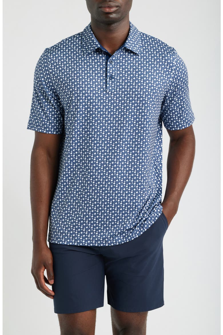 Game Day XC+™ Football Helmet Print Performance Polo, Main, color, NAVY