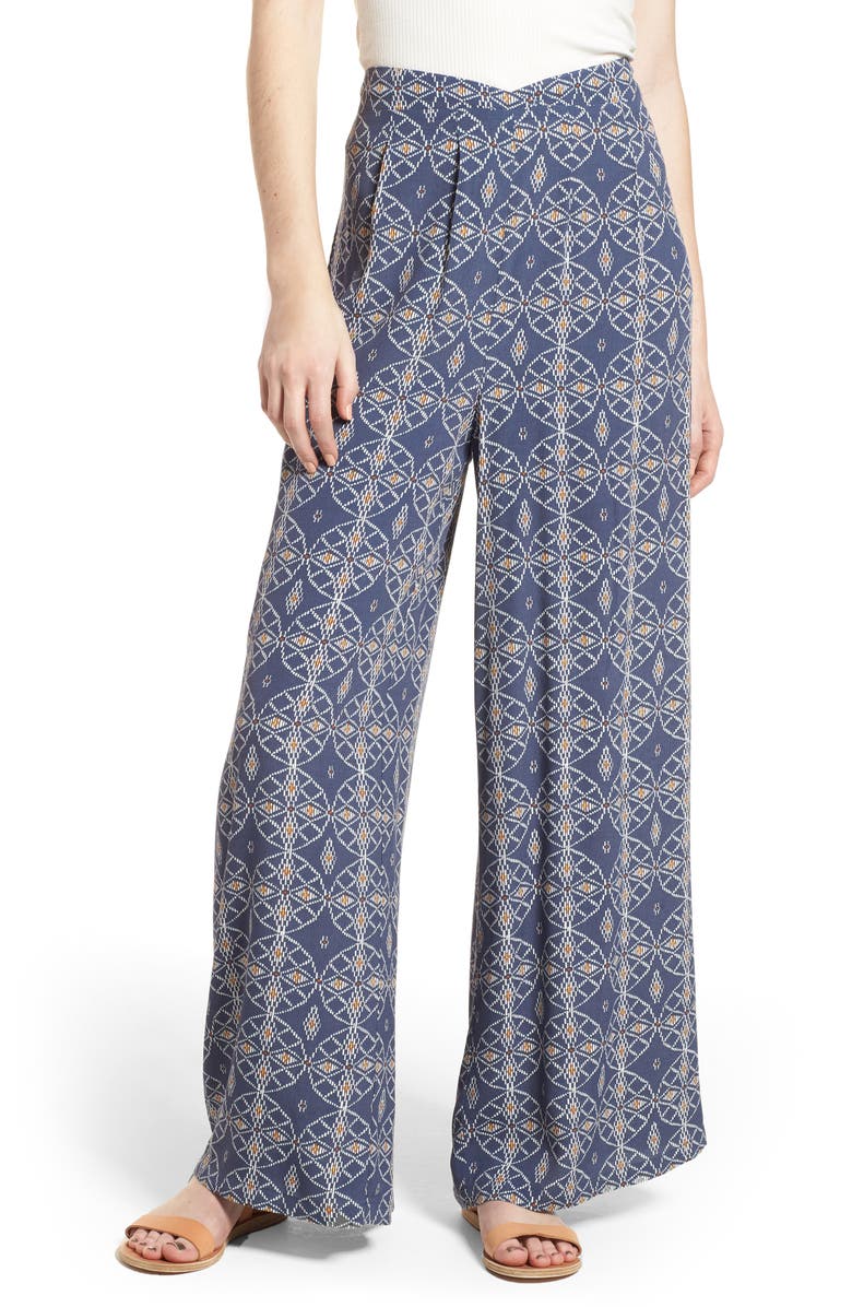 BP. Print Wide Leg Pants, Main, color, 