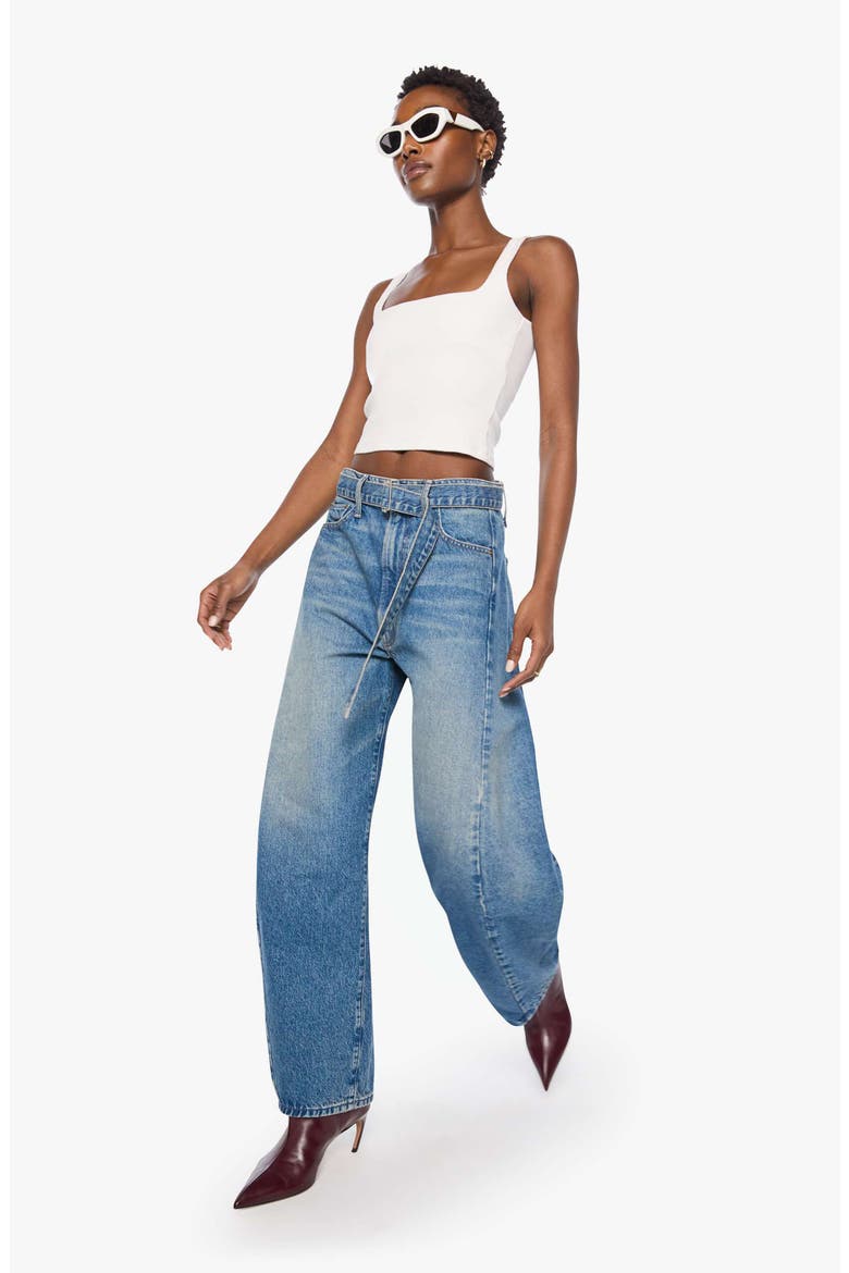 The Belted Spoonful High Waist Wide Leg Jeans, Alternate, color, TOOTSIE