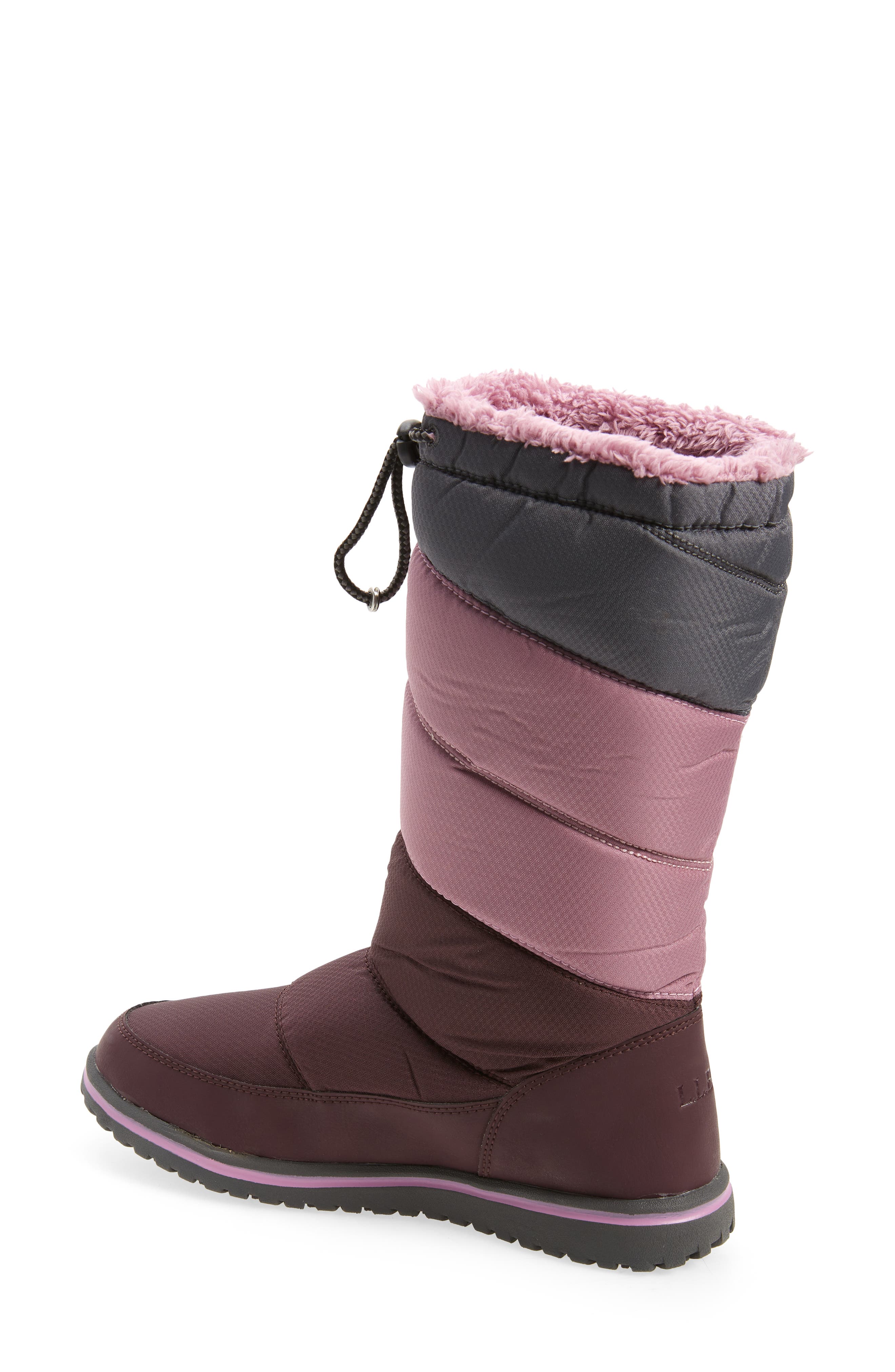 L.L.Bean Ultralight Waterproof Tall Snow Boot, Alternate, color, Dark Plum/ Mauve Berry