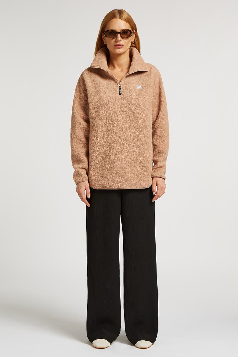 Lennox Half-Zip Long Sleeve Sweatshirt, Alternate, color, Teddy