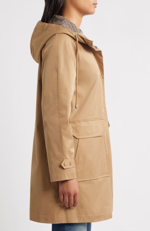 Bernardo Water Resistant Hooded Jacket In Brown